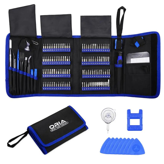 Magnetic Screwdriver Set 142 in 1 Repair Tools Kit with 120 Bits Precision Screwdriver Set with Magnetic Pad Portable Bag
