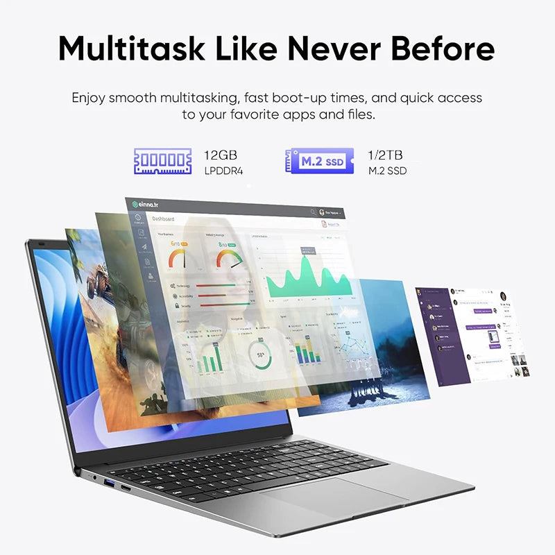NEW 14.1Inch Portable Laptop Windows 11 Iniel Core I7 7500U Gaming Laptops Computer DDR4 12GB SSD 1TB 2TB HD PC Notebook Gamer