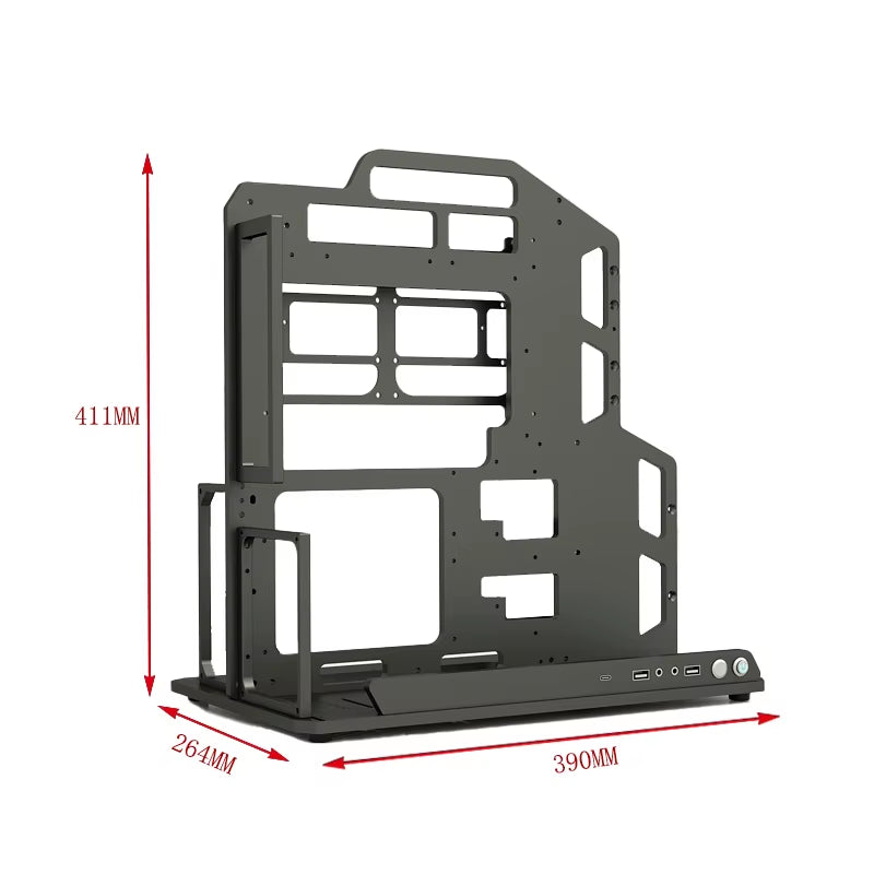 Diy Gaming Computer EATX Computer Case Pc Case Open Frame Gaming Computer Case for ATX M-ATX Case Aviation Aluminum