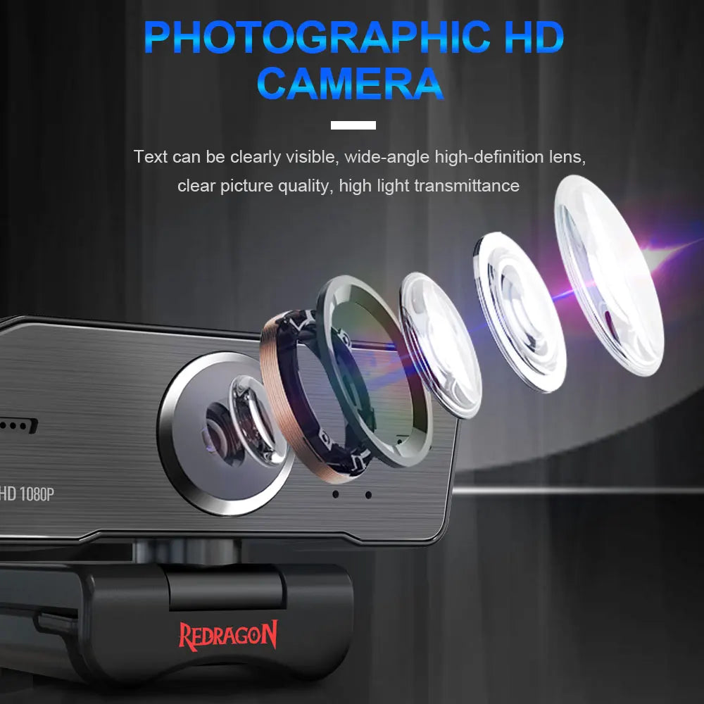 GW800 HITMAN USB HD Webcam Built-In Microphone Smart 1920 X 1080P 30Fps Web Cam Camera for Desktop Laptops PC Game