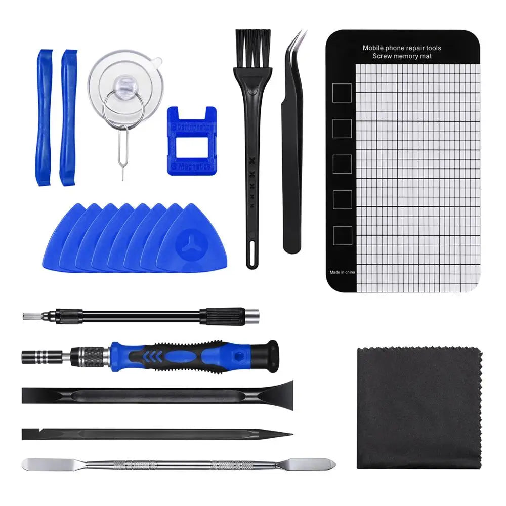 Magnetic Screwdriver Set 142 in 1 Repair Tools Kit with 120 Bits Precision Screwdriver Set with Magnetic Pad Portable Bag