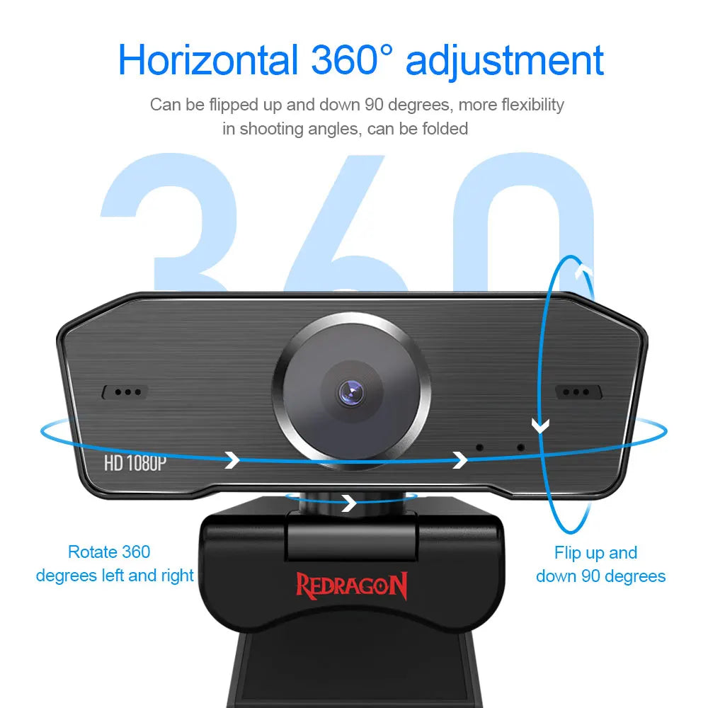 GW800 HITMAN USB HD Webcam Built-In Microphone Smart 1920 X 1080P 30Fps Web Cam Camera for Desktop Laptops PC Game