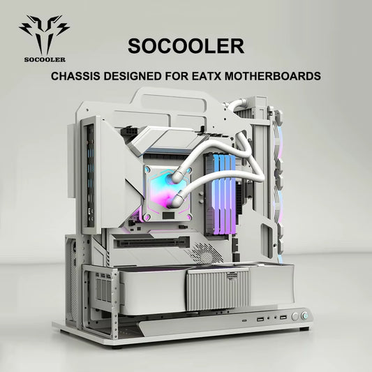 Diy Gaming Computer EATX Computer Case Pc Case Open Frame Gaming Computer Case for ATX M-ATX Case Aviation Aluminum