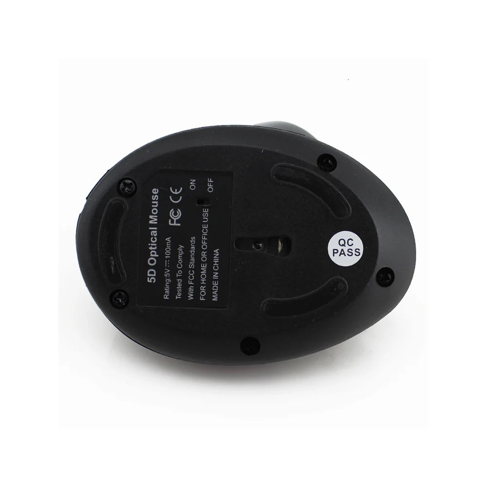 CHUYI 2.4G Wireless Mouse Ergonomic 1600DPI Optical Rechargeable with Pad for PC Laptops Office Gift for Friends