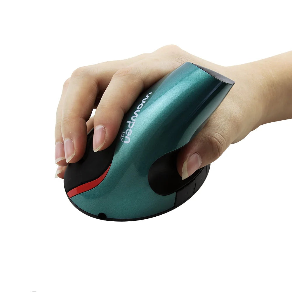 CHUYI 2.4G Wireless Mouse Ergonomic 1600DPI Optical Rechargeable with Pad for PC Laptops Office Gift for Friends