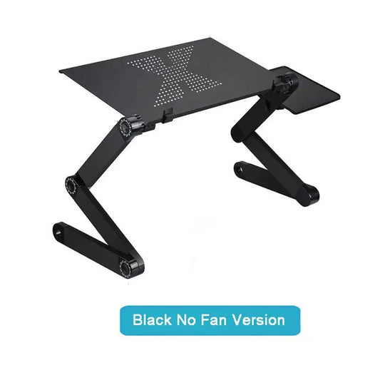 Adjustable Aluminum Laptop Desk Portable Ergonomic TV Bed Lapdesk Tray PC Table Stand Notebook Table Desk Stand with Mouse Pad