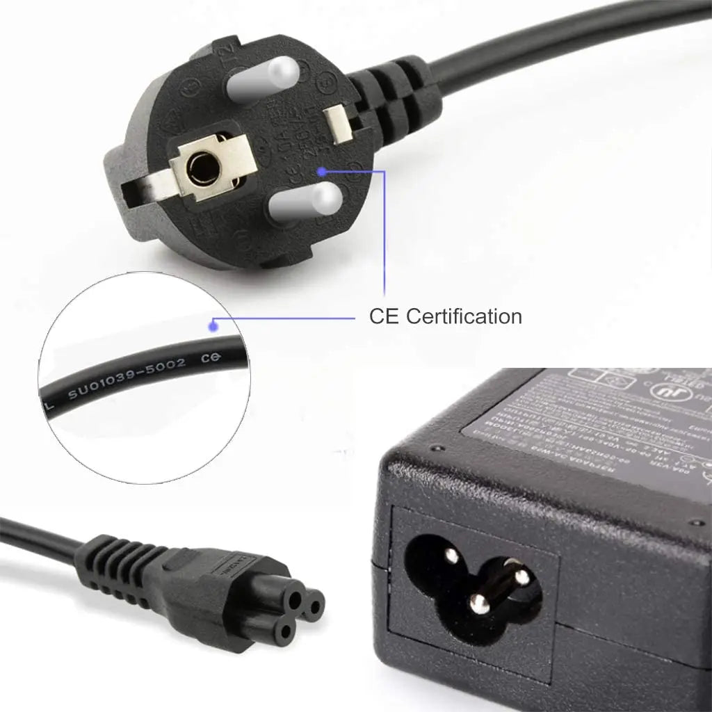 1.5M EU US Universal Laptop 3-Pin Charger Plug Power Adapter Cord Cable for HP Dell Toshiba Sony ASUS Lenovo Samsung Notebook